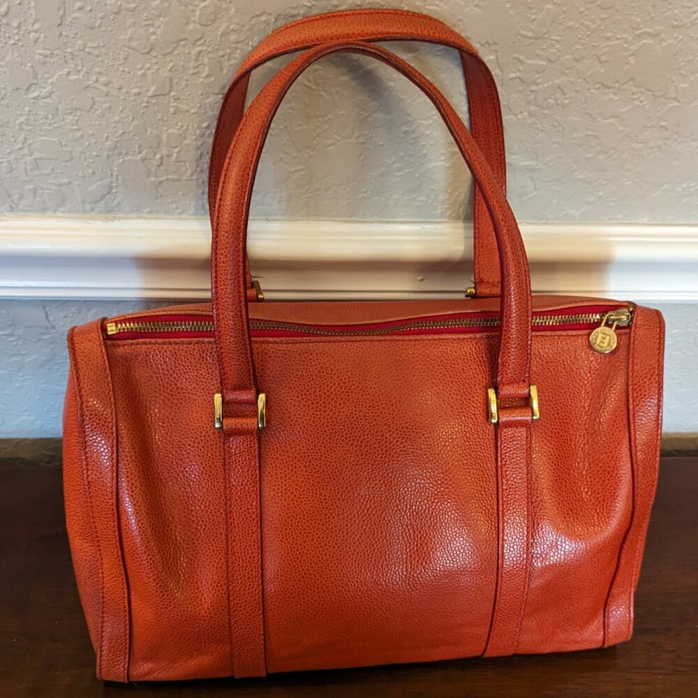 Vintage Fendi leather Boston bag Constellation Series - Picture 3 of 9